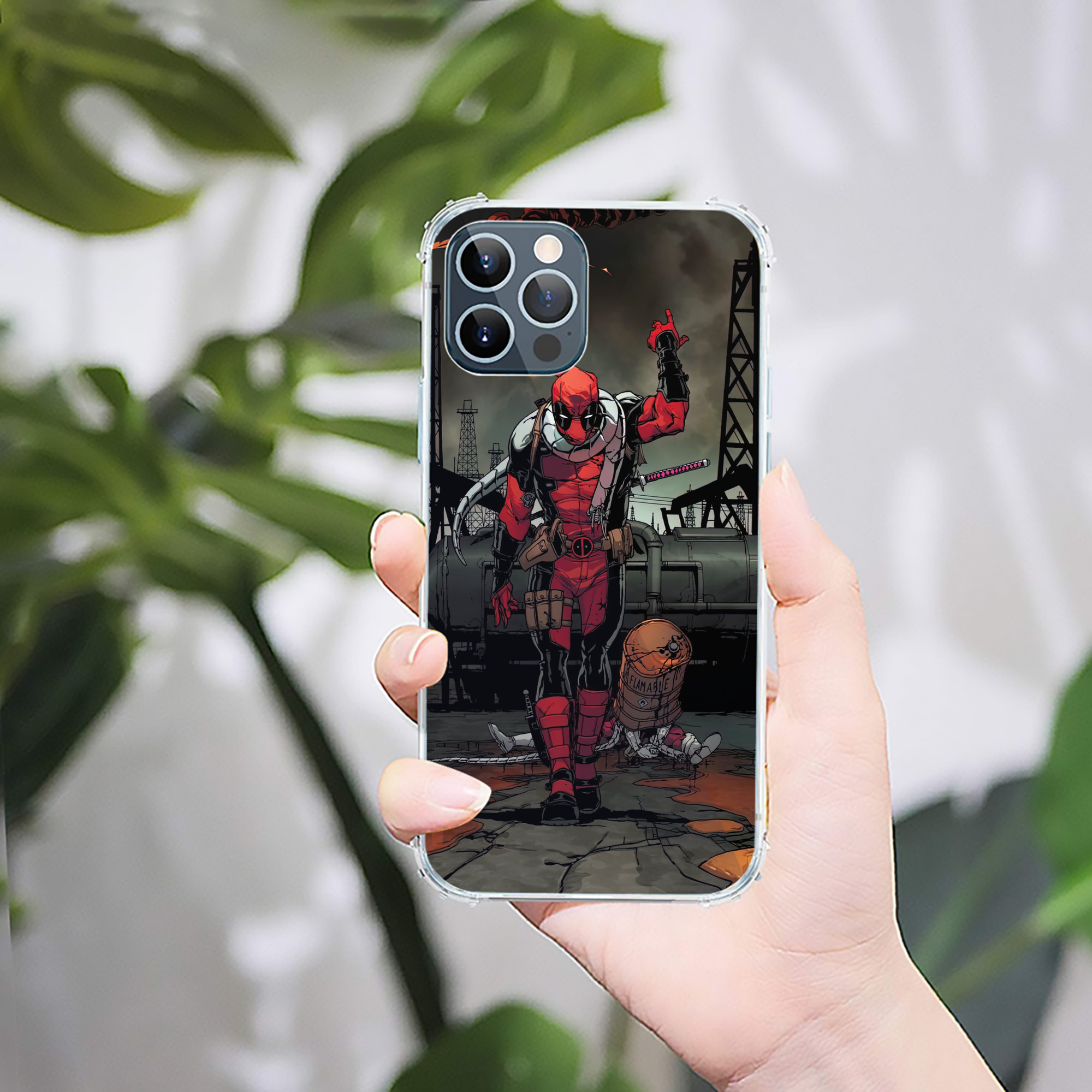 （画像用） Deadpool デッドプール 【iPhone 12シリーズ対応】透明スマホケース（クリアソフトケース）